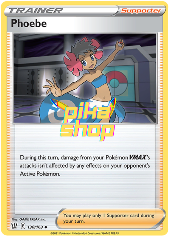 phoebe pokemon card value Pokemon Battle Styles Phoebe 130/163 Reverse Holo