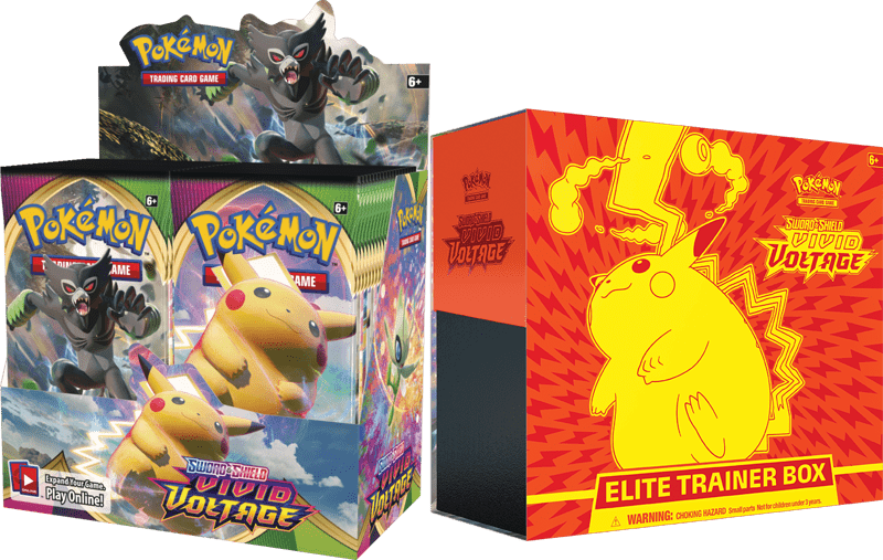 Pokemon Vivid Voltage Booster Box & Elite Trainer Box Combo Pokemon Vivid Voltage Booster Box & Elite Trainer Box Combo