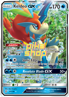 Pokemon Unified Minds 047/236 Keldeo GX Half Art