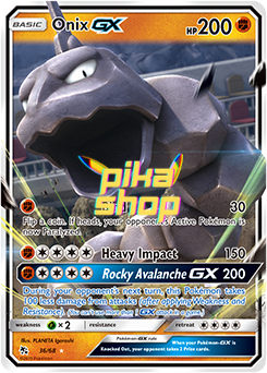 Pokemon Hidden Fates 36/68 Onix GX Half Art