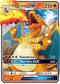 Pokemon Hidden Fates 09/68 Charizard GX Half Art Pokemon Hidden Fates 09/68 Charizard GX Half Art