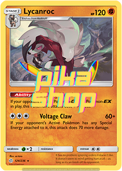 Pokemon Cosmic Eclipse 124/236 Lycanroc Holo