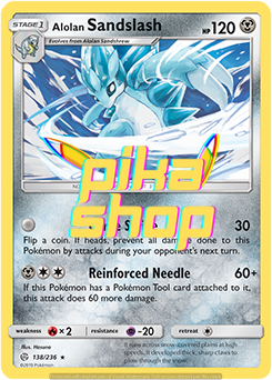 Pokemon Cosmic Eclipse 138/236 Alolan Sandslash Reverse Holo