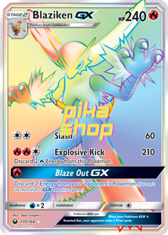 Pokémon Celestial Storm 170/168 Blaziken GX Rainbow Rare