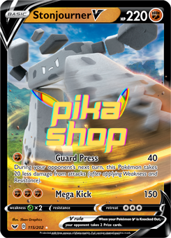 Cartas Pokemon Espaol Carta Pokmon Stonjourner V 115/202 - Edicin En  Espaol, Para Coleccin O Juego