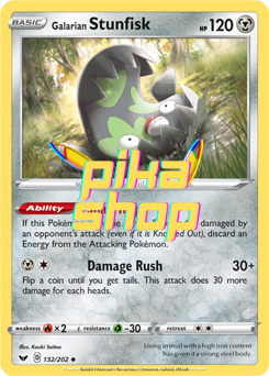Pokemon Sword & Shield Base 132/202 Galarian Stunfisk