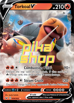 Pokemon Sword & Shield Base 024/202 Torkoal V Half Art