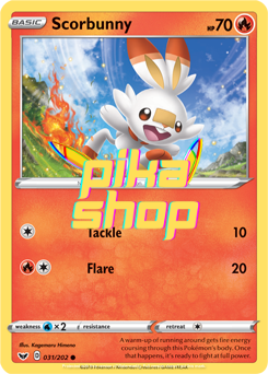 Pokemon Sword & Shield Base 031/202 Scorbunny Holo