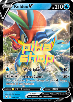 Pokemon Sword & Shield Base 053/202 Keldeo V Half Art Pokemon Sword & Shield Base 053/202 Keldeo V Half Art