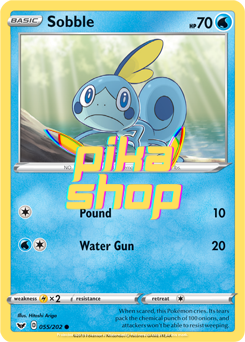 sobble pokemon card holographic Pokemon Sword & Shield Base 055/202 Sobble Reverse Holo