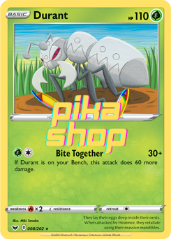 durant pokemon card price Pokemon Sword & Shield Base 008/202 Durant