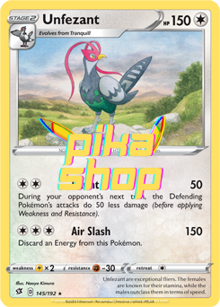 pokemon rebel clash card values Pokemon Rebel Clash 145/192 Unfezant