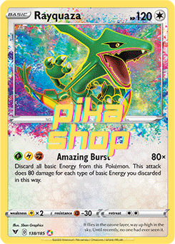 Pokemon Vivid Voltage Rayquaza Amazing Rare 138/185