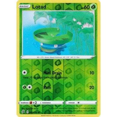 pokemon card lotad Pokemon Rebel Clash 007/192 Lotad (Reverse Holo)