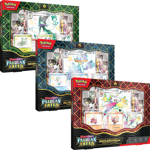 Pokemon Paldean Fates Premium Collection – Meowscarada, Quaquaval, Skeledirge