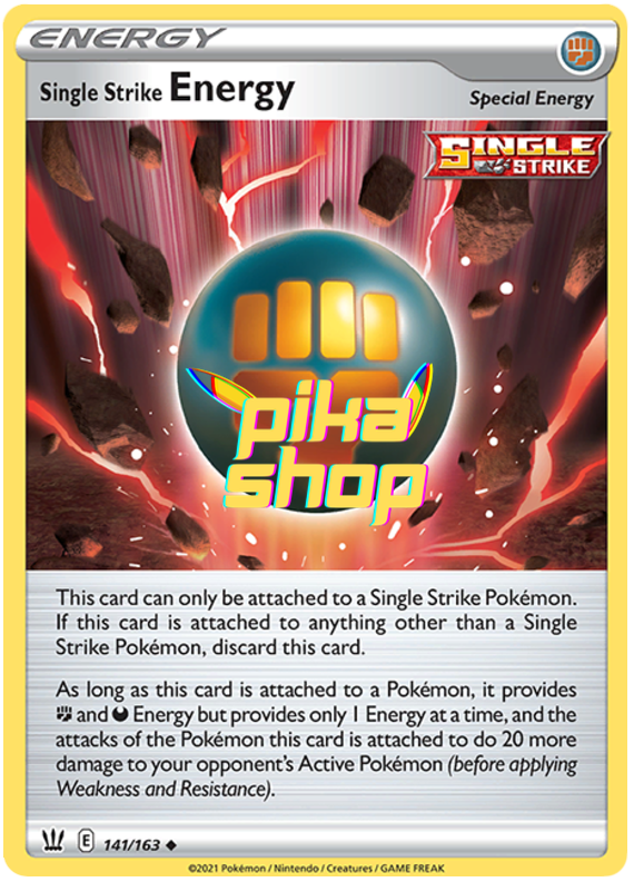 Pokemon Battle Styles Single Strike Energy 141/163 Reverse Holo - PikaShop