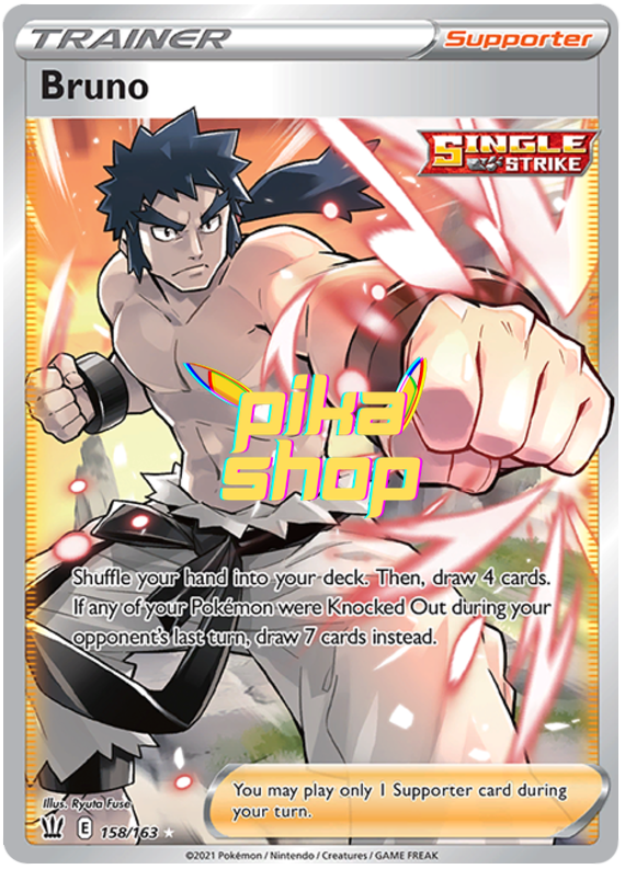 Pokemon Battle Styles Bruno 158/163 Full Art Trainer - PikaShop