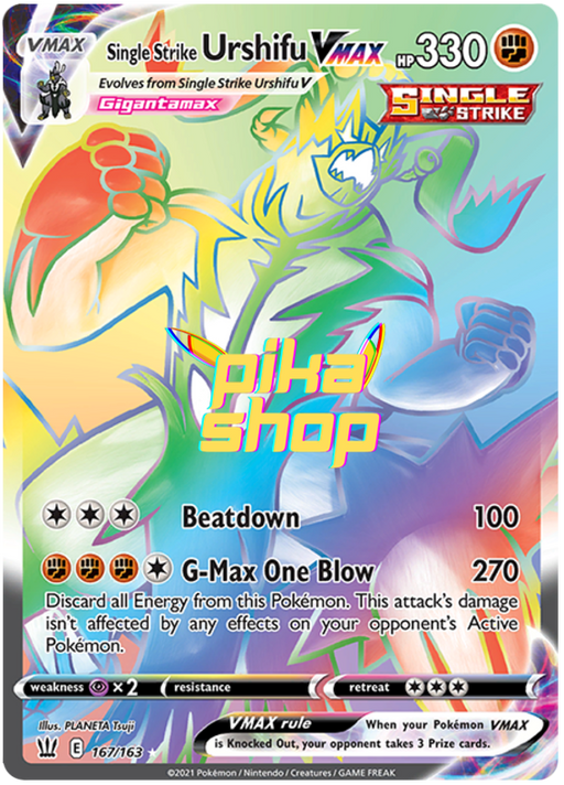 Pokemon Battle Styles Single Strike Urshifu VMAX 167/163 Rainbow Rare - PikaShop