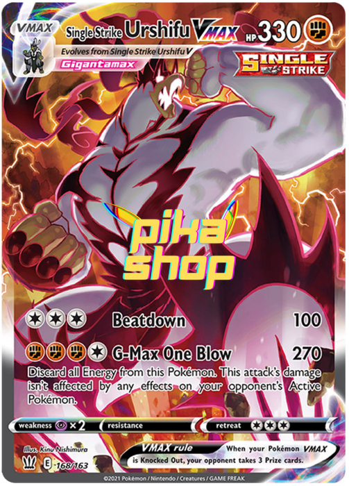 Pokemon Battle Styles Single Strike Urshifu VMAX 168/163 - PikaShop