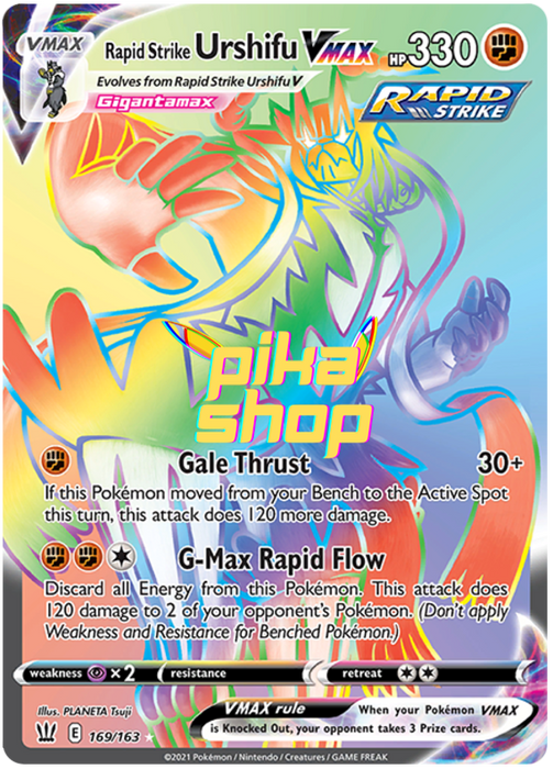 Pokemon Battle Styles Rapid Strike Urshifu VMAX 169/163 Rainbow Rare - PikaShop