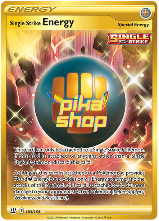 Pokemon Battle Styles Single Strike Energy 183/163 Secret Rare - PikaShop