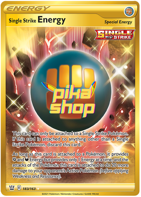 Pokemon Battle Styles Single Strike Energy 183/163 Secret Rare - PikaShop