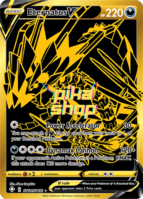 Pokemon Shining Fates Eternatus V Gold Full Art SV121/SV122 - PikaShop