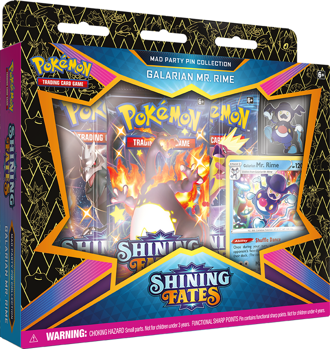 Pokémon Shining Fates Mad Party Pin Collection Bundle of 4