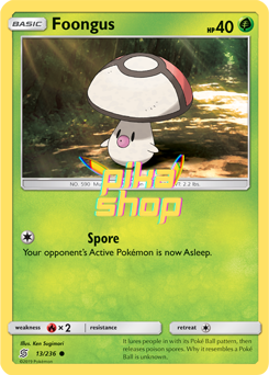 Pokémon
 Unified Minds 013/236 Foongus Reverse Holo - PikaShop