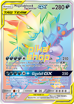 Pokémon
 Unified Minds 245/236 Mega Sableye & Tyranitar GX Tag Team Rainbow Rare - PikaShop