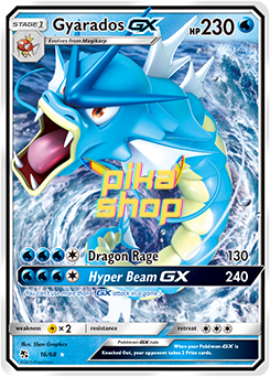 Pokemon Hidden Fates 16/68 Gyarados GX Half Art