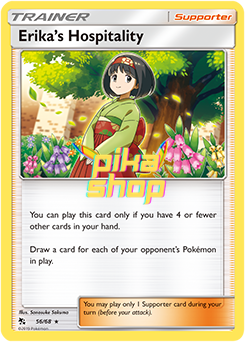 Pokémon
 Hidden Fates 56/68 Erika's Hospitality Reverse Holo - PikaShop