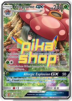 pokemon cosmic eclipse full art cards Pokemon Cosmic Eclipse 211/236 Vileplume GX Full Art