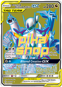 Pokémon
 Cosmic Eclipse 220/236 Arceus & Dialga & Palkia GX Tag Team Full Art