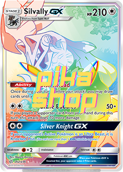 Pokémon
 Cosmic Eclipse 262/236 Silvally GX Rainbow Rare