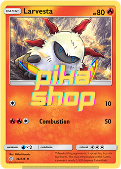 Pokémon
 Cosmic Eclipse 034/236 Larvesta Reverse Holo