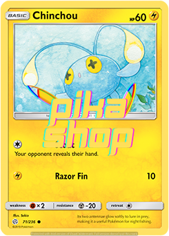 Pokémon
 Cosmic Eclipse 071/236 Chinchou Reverse Holo