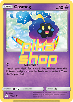 Pokémon
 Cosmic Eclipse 099/236 Cosmog Reverse Holo