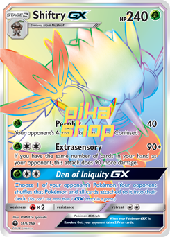 Pokémon
 Celestial Storm 169/168 Shiftry GX Rainbow Rare - PikaShop