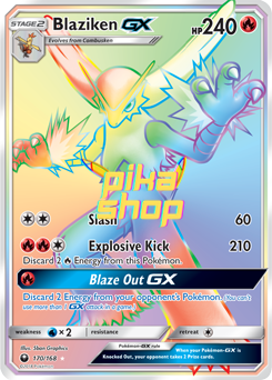 Pokémon
 Celestial Storm 170/168 Blaziken GX Rainbow Rare - PikaShop