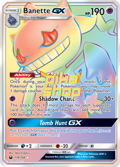 Pokémon
 Celestial Storm 174/168 Banette GX Rainbow Rare - PikaShop