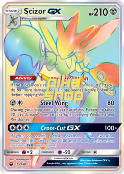 Pokémon
 Celestial Storm 175/168 Scizor GX Rainbow Rare - PikaShop