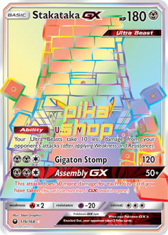 Pokémon
 Celestial Storm 176/168 Stakataka GX Rainbow Rare - PikaShop