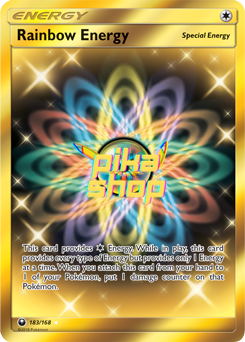 Pokmon Celestial Storm 183/168 Rainbow Energy Secret Rare - PikaShop