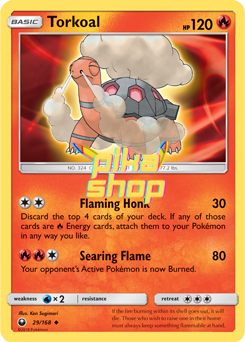 Pokémon
 Celestial Storm 029/168 Torkoal Reverse Holo - PikaShop