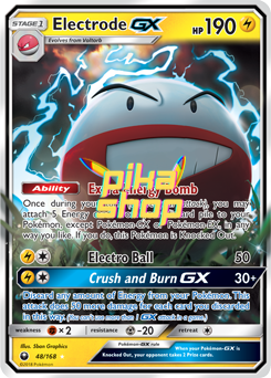 Pokémon
 Celestial Storm 048/168 Electrode GX Half Art - PikaShop