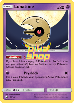 Pokémon
 Celestial Storm 061/168 Lunatone Holo - PikaShop