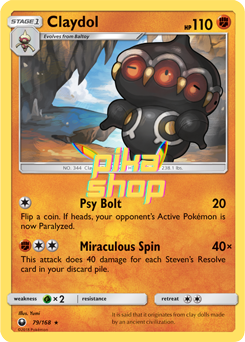 Pokémon
 Celestial Storm 079/168 Claydol Reverse Holo - PikaShop