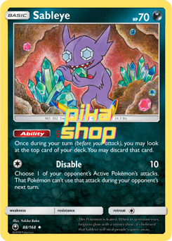 Pokémon
 Celestial Storm 088/168 Sableye - PikaShop