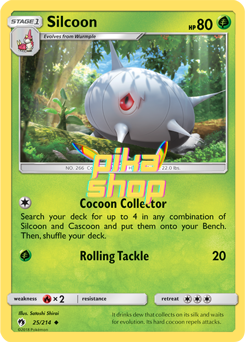 Pokémon
 Lost Thunder 025/214 Silcoon Reverse Holo - PikaShop